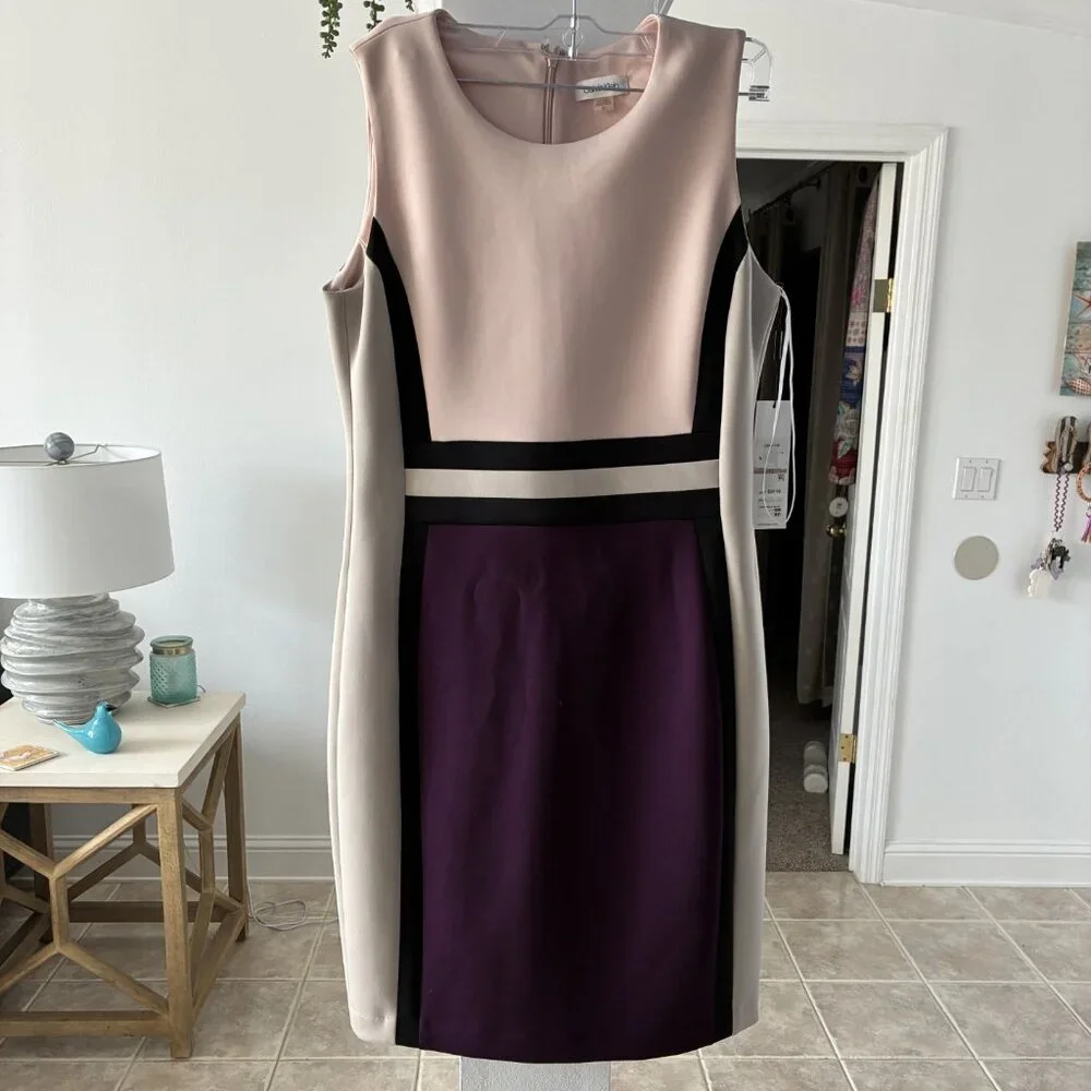 Calvin Klein dress size 12 Strechy, new with tags - Picture 1 of 5